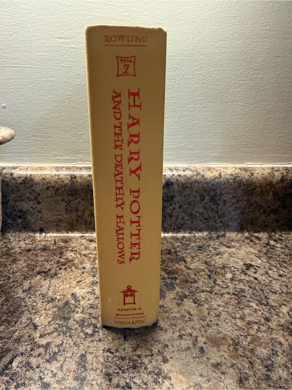 Harry Potter and the Deathly Hallows Hardcover Book - Yellow (Scholastic)